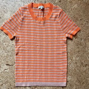 Madewell Ringer Sweater Tee in Neon Pink